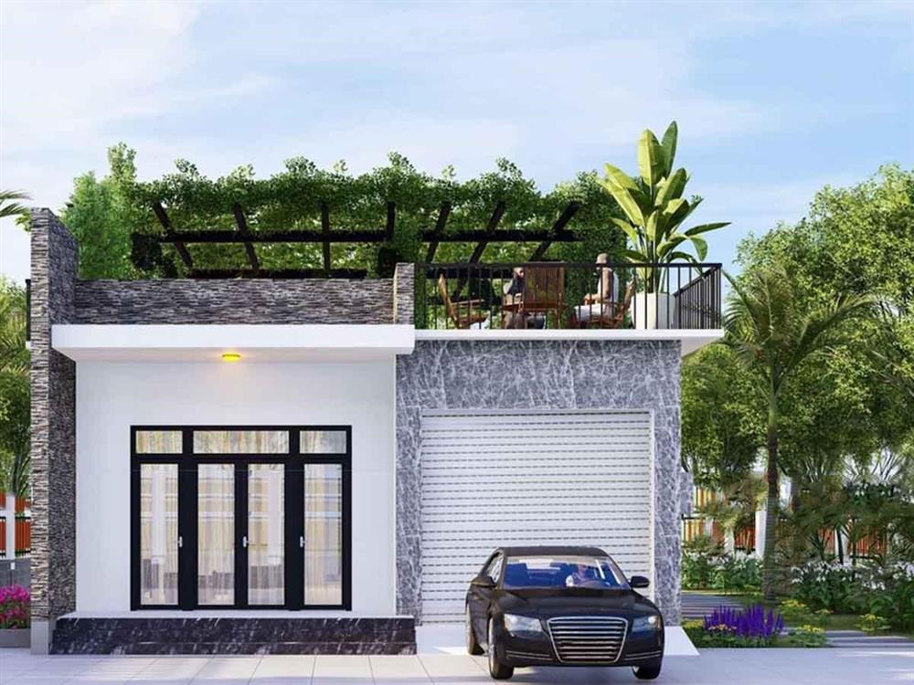 50+ mẫu nhà ống 1 tầng 80m2 với 3 phòng ngủ hiện đại
